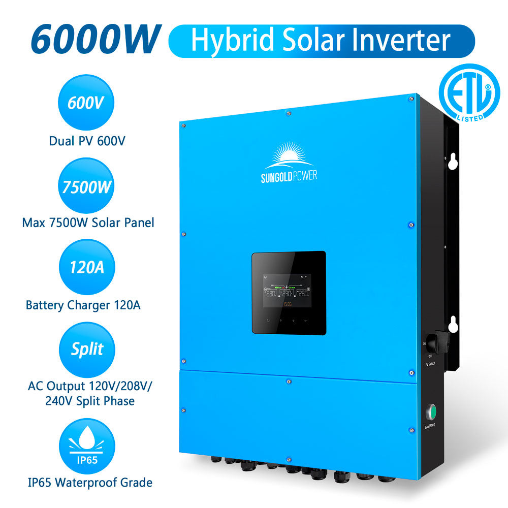 BluePower IP6048 6000W 48V Hybrid Solar Inverter ( AC Coupled IP65 )