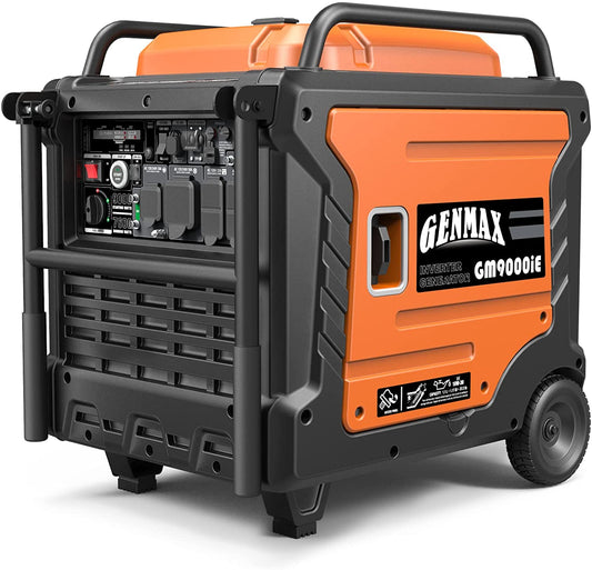 Portable Inverter Generator, 9000W Super Quiet Gas Powered Engine with Parallel Capability, Remote/Electric Start, Digital Display,Epa Compliant，Co Alarm Ideal for Home Backup Power (Gm9000Ie)