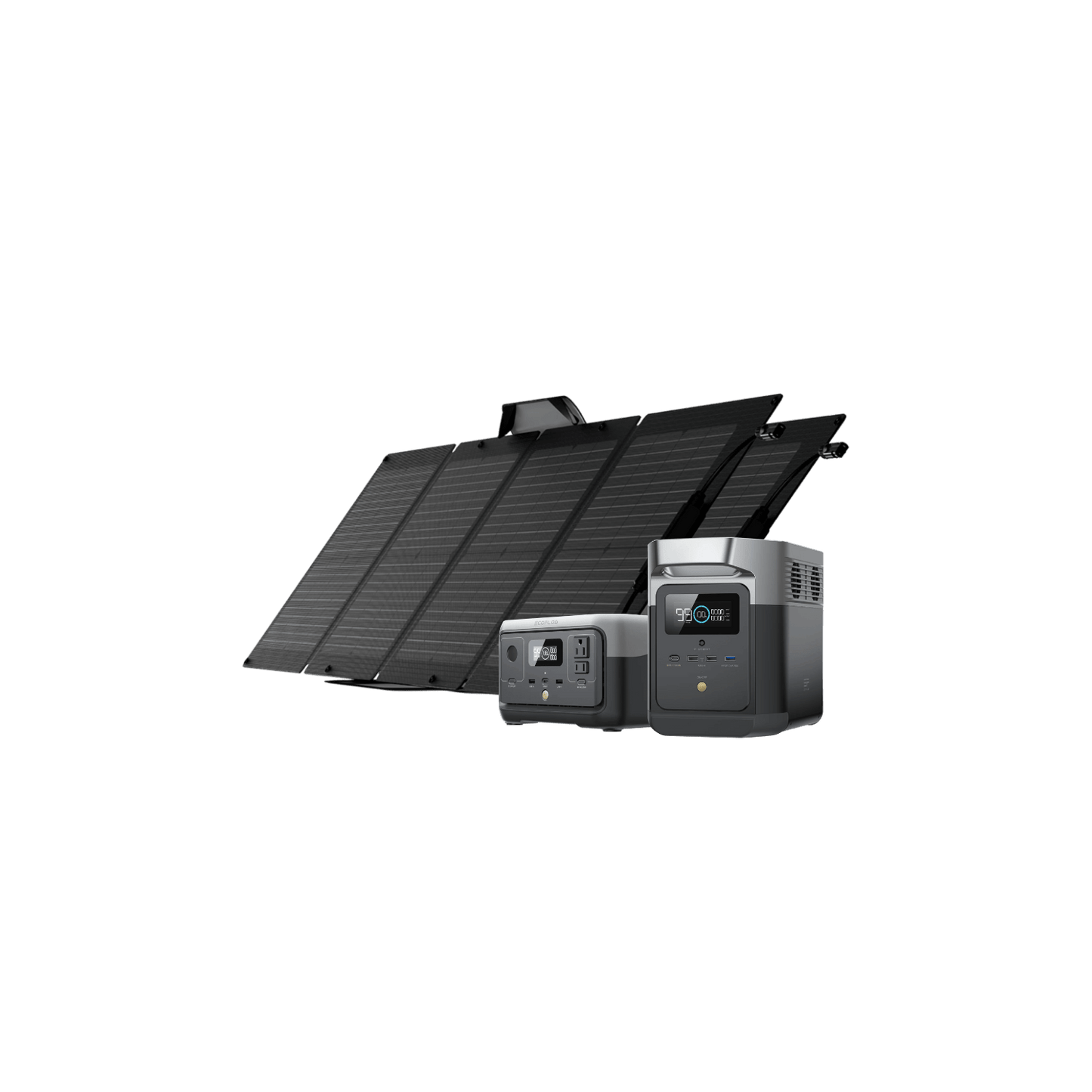 DELTA mini + RIVER 2 + 2 x 110W Portable Solar Panels