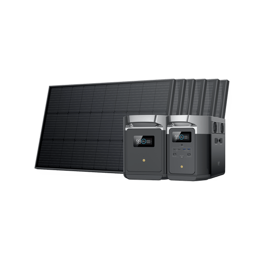 EcoFlow DELTA Max Portable Power Station + 6*100W Rigid Solar Panel + DELTA Max Smart Extra Battery